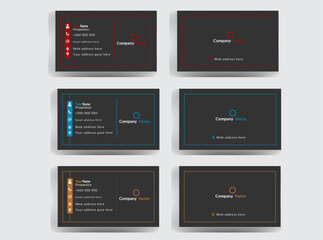 
Modern business Card . Corporate double-sided creative business card template . Business card for business and personal use . Vector illustration design. Horizontal layout, Print ready .

