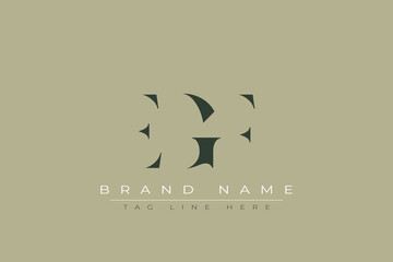 EGF abstract letter logo design. This logo is designed by three abstract letters.
