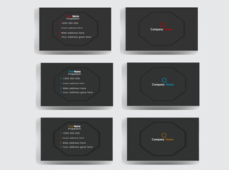 
Modern business Card . Corporate double-sided creative business card template . Business card for business and personal use . Vector illustration design. Horizontal layout, Print ready .
