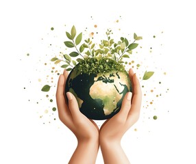 Community members support environmental sustainability by nurturing the Earth with care