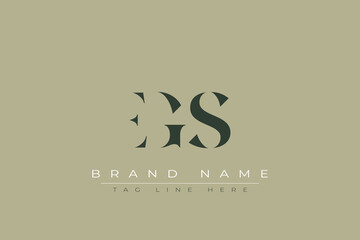 EGS abstract letter logo design. This logo is designed by three abstract letters.