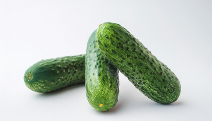 Fresh and ripe green cucumber. Organic and tasty vegetable. Natural farm product.