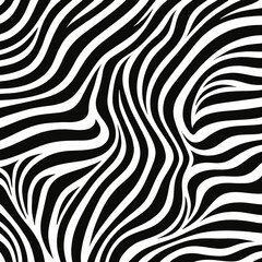 Zebra Stripes Pattern, Black and White Animal Print