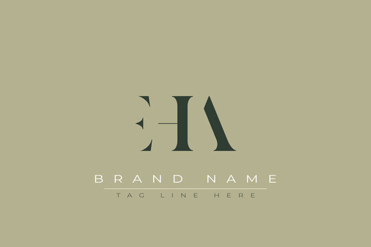 EHA abstract letter logo design. This logo is designed by three abstract letters.