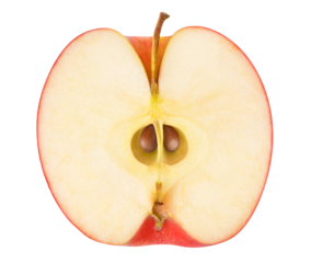 Red apple cross section cutout