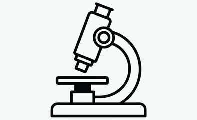 microscope silhouette,  medical and research icon, microscope black silhouette vector illustration isolated on a transparent background 