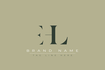 EHL abstract letter logo design. This logo is designed by three abstract letters.