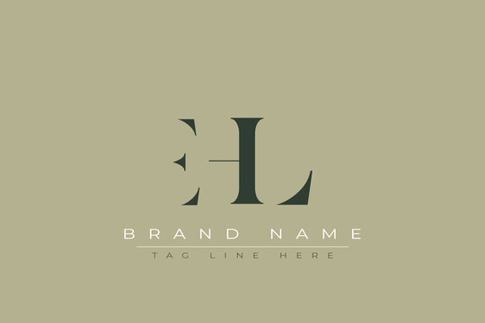 EHL abstract letter logo design. This logo is designed by three abstract letters.
