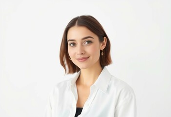 Photorealistic portrait of a 30-year-old female with neutral makeup