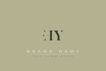 EHY abstract letter logo design. This logo is designed by three abstract letters.