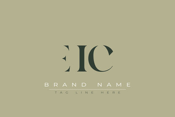EIC abstract letter logo design. This logo is designed by three abstract letters.
