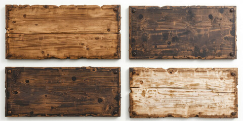 Rustic Wood Sign Boards with Burnt Edges, Display or Decoration