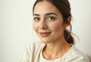 Fototapeta premium Photorealistic portrait of a female person