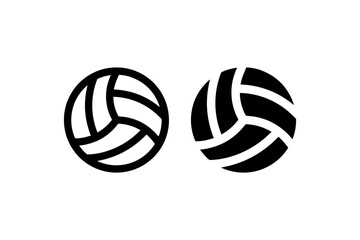 Volleyball Ball Icon in Outline and Solid Vector