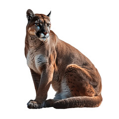 Obraz premium Cougar, Isolated on Transparent Background. PNG Element.