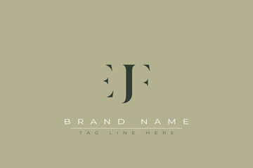 EJF abstract letter logo design. This logo is designed by three abstract letters.