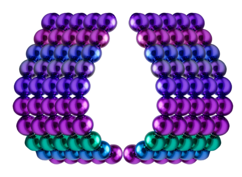 Multicolored metallic bead necklace set