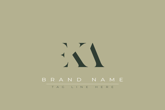 EKA abstract letter logo design. This logo is designed by three abstract letters.