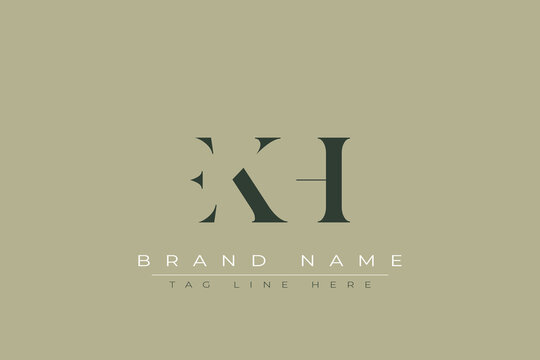 EKH abstract letter logo design. This logo is designed by three abstract letters.