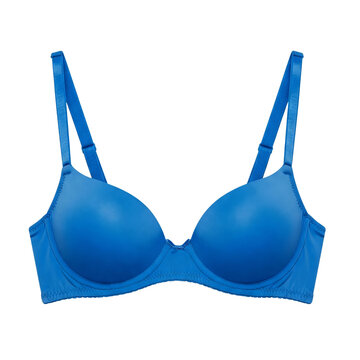 Stylish blue bra isolated on a clean white background Perfect for fashion lingerie and e-commerce projects High-quality