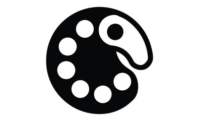 Obraz premium Palette icon, Palette Vector, painting and art symbol, vector illustration