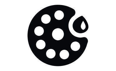 Palette icon, Palette Vector, painting and art symbol, vector illustration