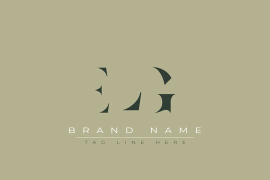 ELG abstract letter logo design. This logo is designed by three abstract letters.