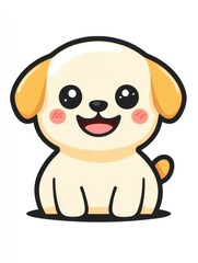 This cute puppy in a semi-realistic style exudes charm and warmth, capturing the essence of loyalty and love that furry companions bring to our lives.