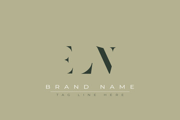 ELN abstract letter logo design. This logo is designed by three abstract letters.