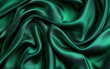Obraz premium Luxurious emerald silk with gentle folds for Saint Patricks Day