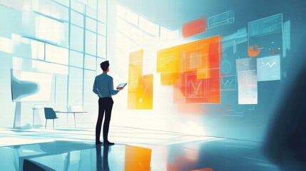 Entrepreneur Presenting Ideas in a Meeting JPEG