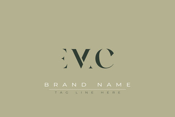 EMC abstract letter logo design. This logo is designed by three abstract letters.