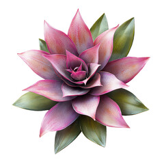 Bromeliad isolated on transparent background, PNG
