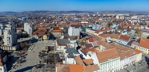 Aerial view of Targu Mures city - Romania.