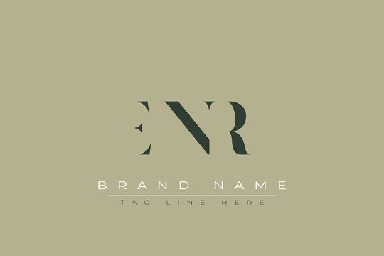 ENR abstract letter logo design. This logo is designed by three abstract letters.