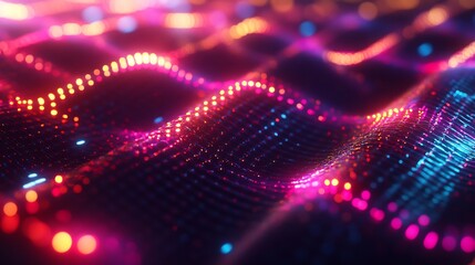 Fototapeta premium Artistic visualization of DNA electrophoresis showing glowing DNA fragment separating gel matrix ultra detailed molecular visuals cinematic lighting golden ratio alignment 8k resolution dynamic