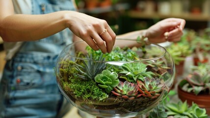 Creating a succulent terrarium in a glass bowl - diy plant arrangement ,International Plant Appreciation Day