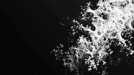 Obraz premium Abstract fractal patterns on black background for modern design and digital art