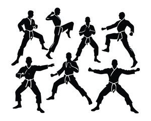 Karate Vector Silhouette bundle set
