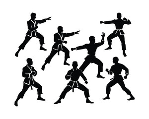 Karate Vector Silhouette collection
