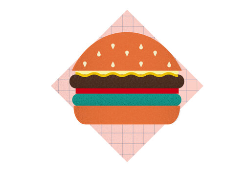 Burger Food Illustration