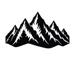 Fototapeta premium Mountain Range Glyph 