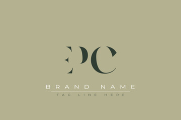 EPC abstract letter logo design. This logo is designed by three abstract letters.