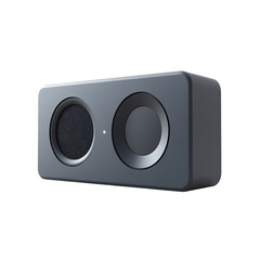 Fototapeta premium A Sleek Minimalist Wireless Speaker with Deep Bass Isolated on Transparent Background