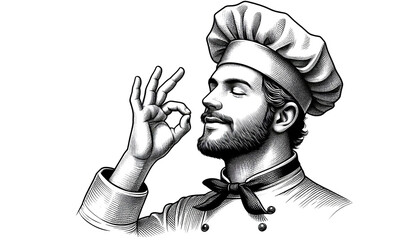 The Art of Fine Cooking Captured in Vintage Engraving – AI Generated Transparent PNG