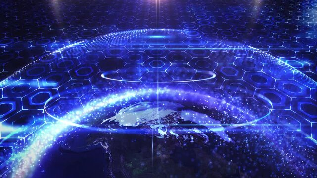 Visualization of the digital environment around the planet
