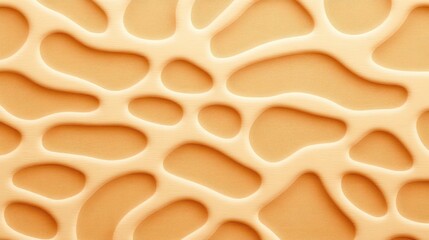Abstract Beige Pattern with Interconnected Shapes and Smooth Texture