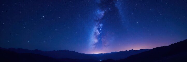 Fototapeta premium Deep indigo night sky, countless stars twinkling , ethereal, vastness, glitter