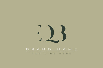 Obraz premium EQB abstract letter logo design. This logo is designed by three abstract letters.