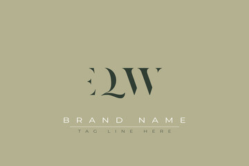 EQW abstract letter logo design. This logo is designed by three abstract letters.
